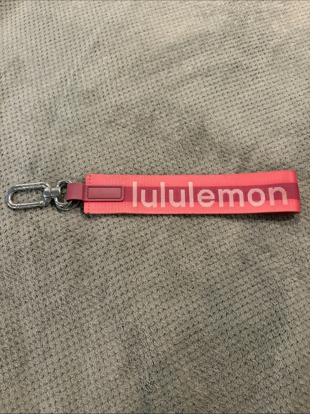 lululemon athletica Pink and Dark Pink Wrist Key Strap